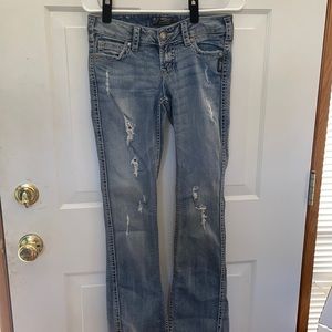 Distressed Silver Jeans
